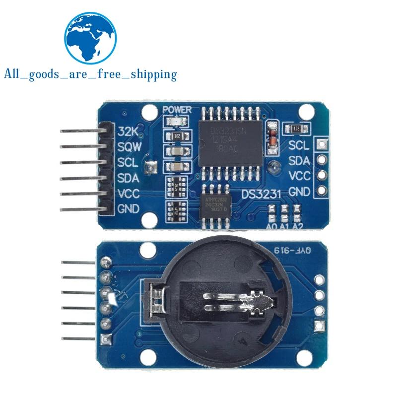 DS3231 AT24C32 IIC Module Precision Clock Module DS3231SN Memory Module Real Time Module 3.3V 5V For Raspberry Pi For Arduino image 3