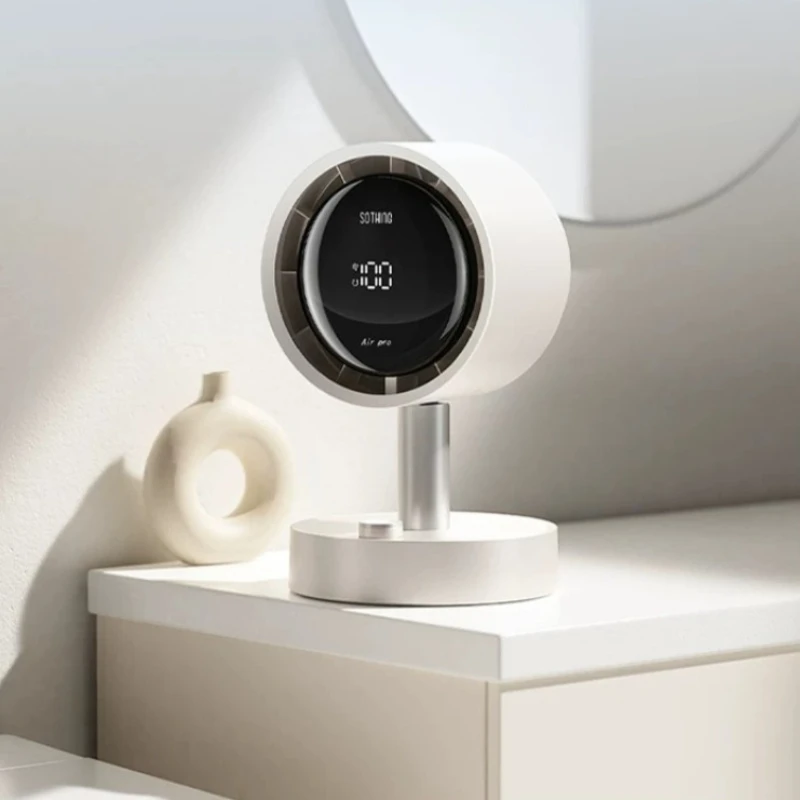 youpin-fan-small-white-desktop-timer-mute-with-four-speed-adjustable-portable-fan-recharging-models-detachable-desk-fan