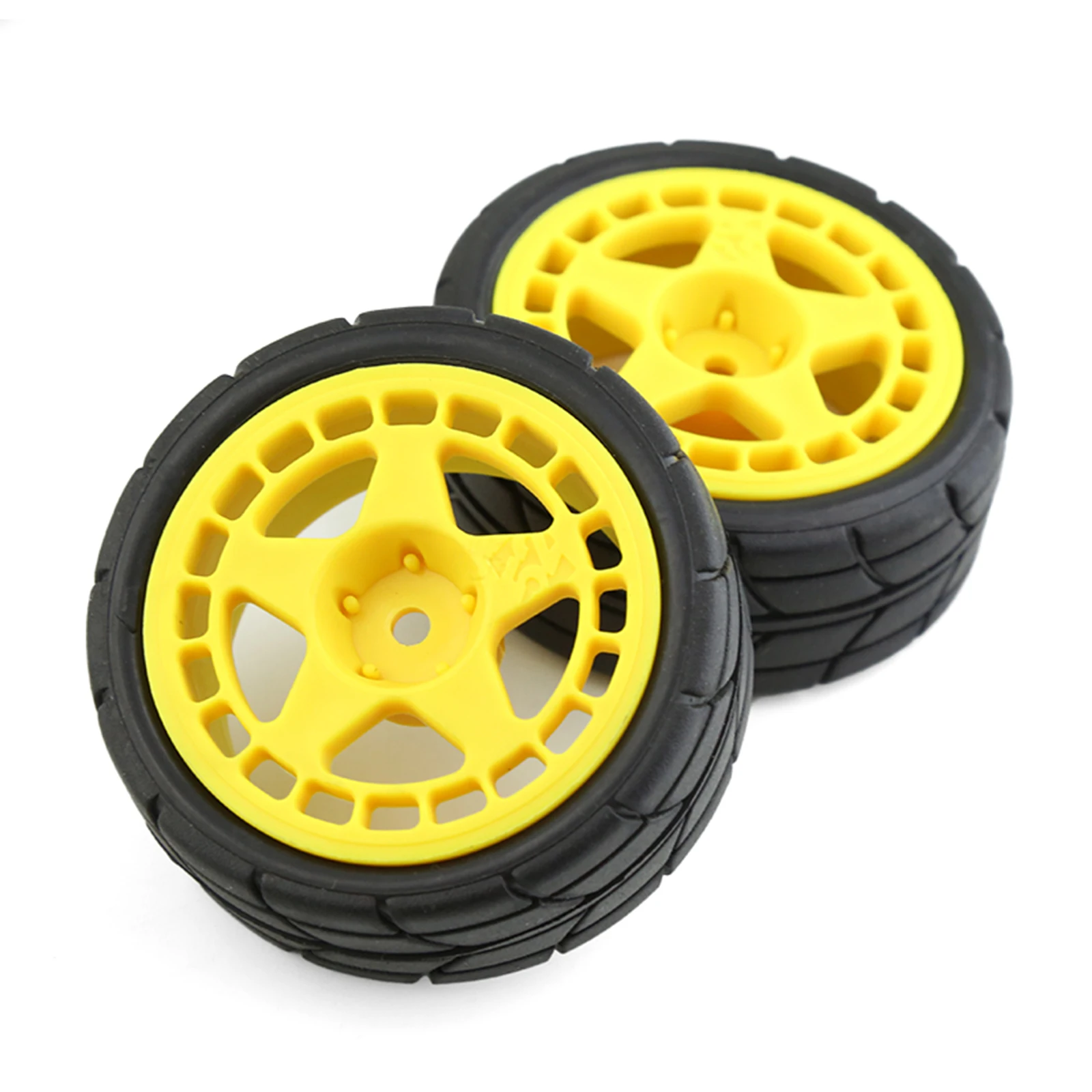 1/10 RC Rally Racing Plastic Wheel Rim 26mm Rubber Tire For TAMIYA TT02 XV01 HSP HPI KYOSHO WLtoys