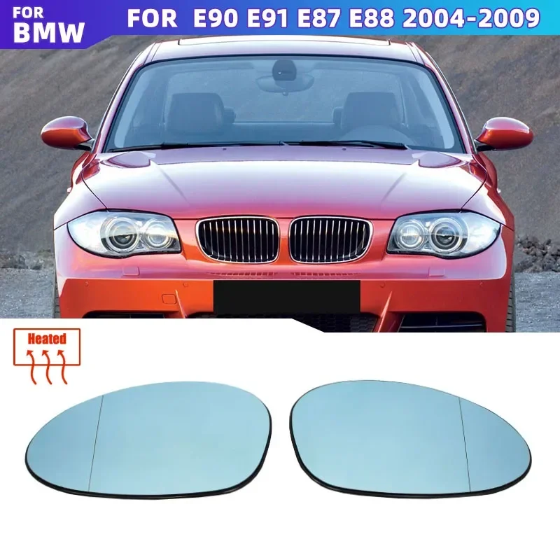 Für BMW E90 E91 E92 E93 M3 Style E80 E81 E87 2004-2009 Spiegel Beheizte Seitenspiegelgläser Rückspiegel Anti-Blutdrucksturm
