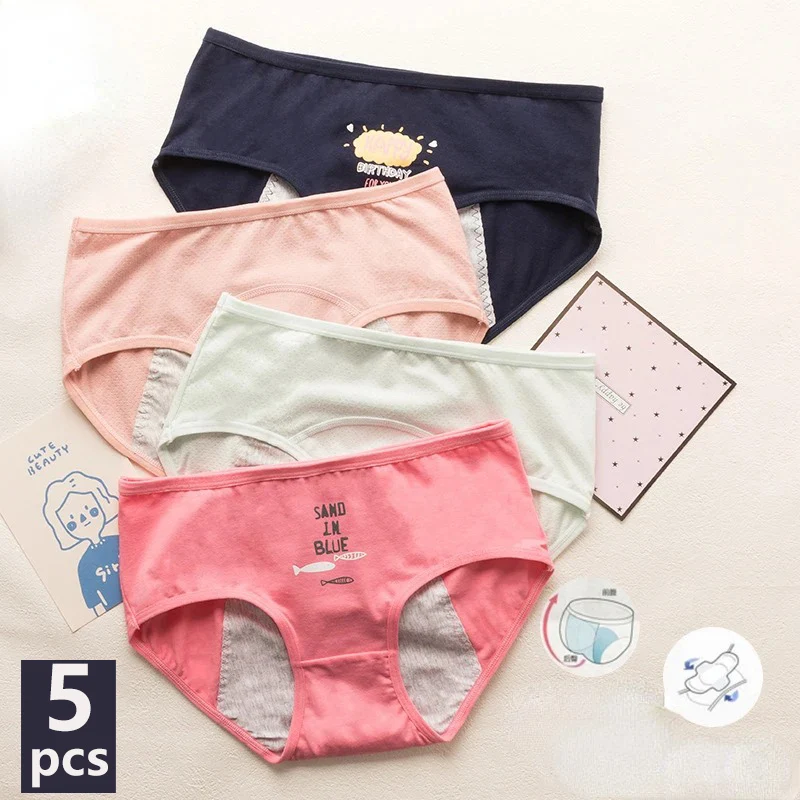 

Leak Proof Panties Menstrual Women's Period Underwear Cotton Physiological Underpants female's Briefs