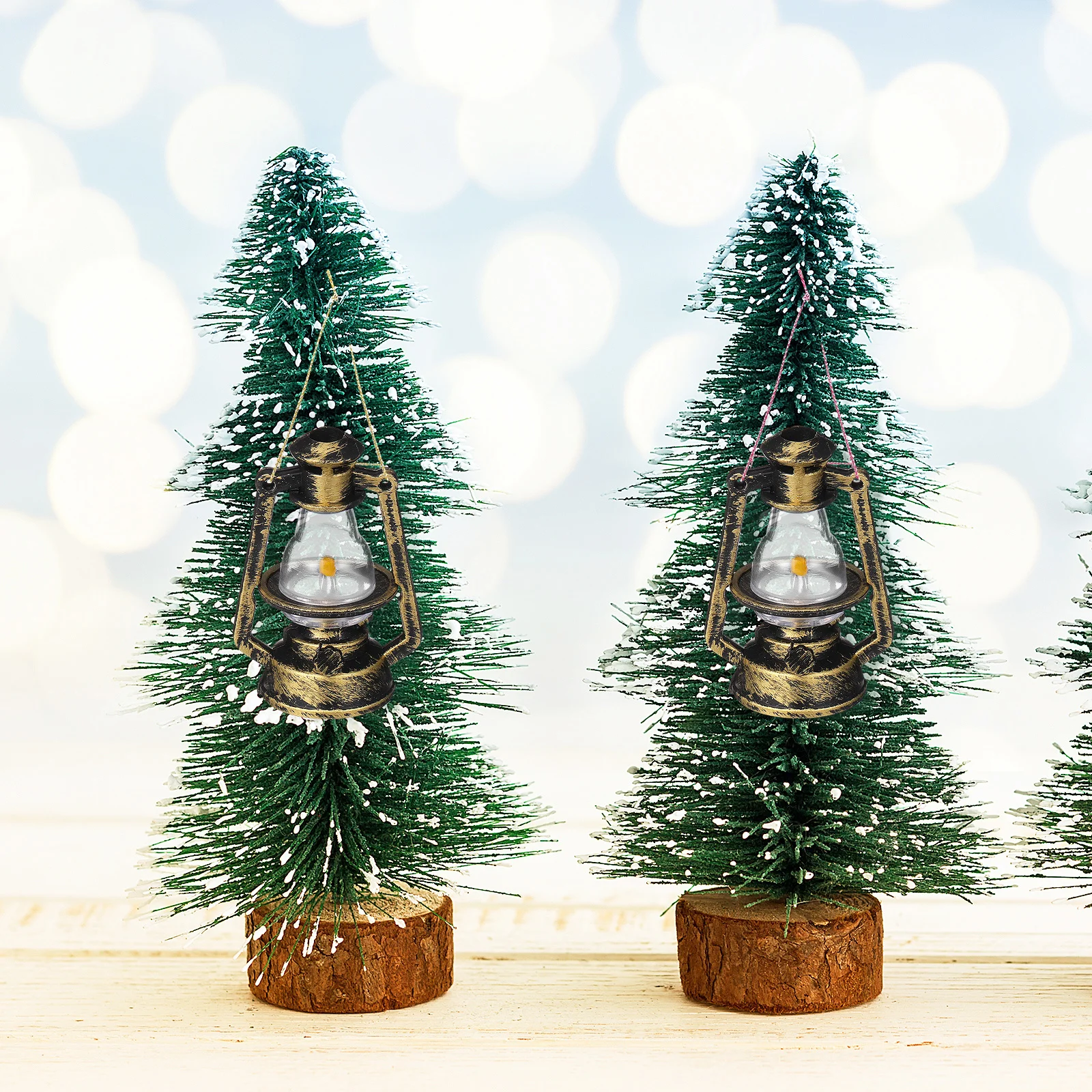 

10Pcs Small Lamp Decor Vintage Lantern Light for Xmas Tree Halloween Party Wedding Home Office Ambience Upgrade