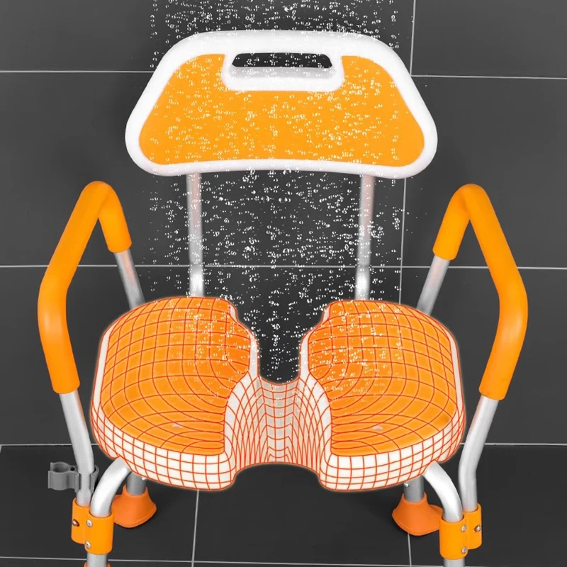 Assist Devices Senior Chairs Suction Feet Shower Chair Senior Chairs Portable Lightweight Duschstuhl Mit Ruckenlehne Furniture