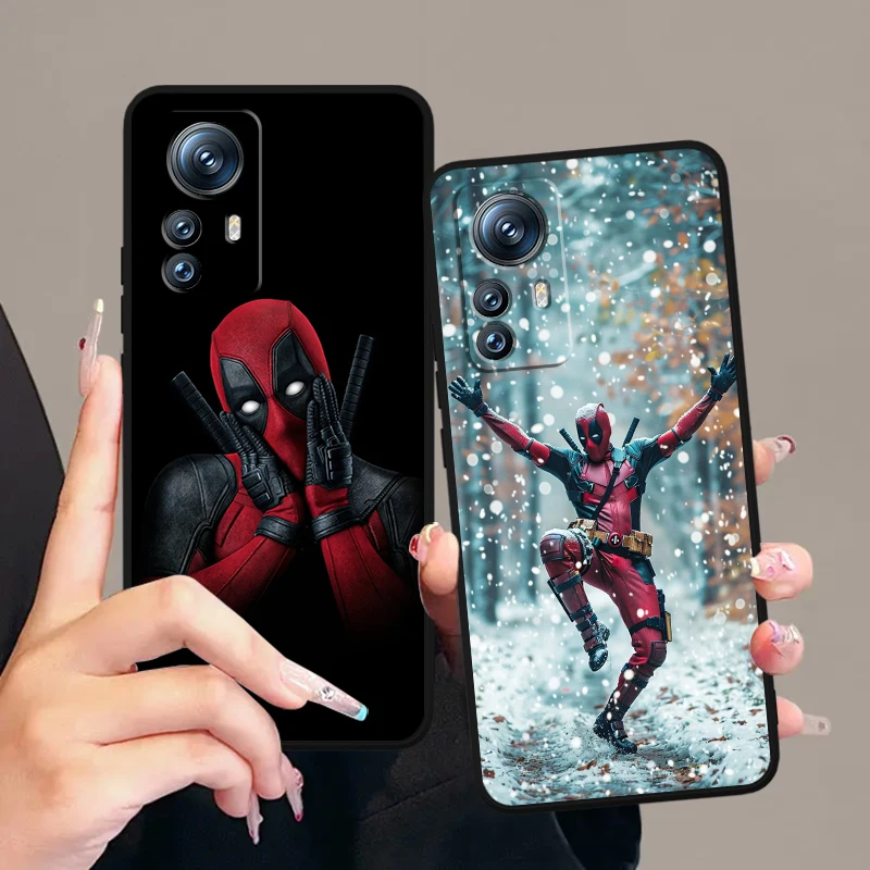 Death Attendant Marvel Fashion For Xiaomi Mi Poco F5 F4 F3 X6 X5 X4 X3 M6 M5 M5S M4 M3 C65 Pro GT NFC 5G Black Soft Phone Case