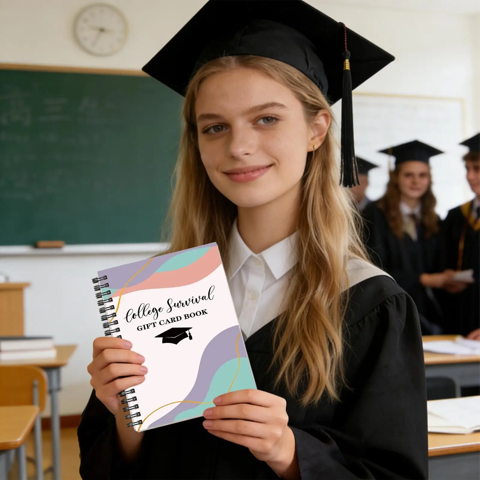 College Survival Card Book, 7 x 5 Zoll, handgefertigtes Survival-Album, Abschlusskartenhalter, Buch für Geburtstagsstudenten, High School
