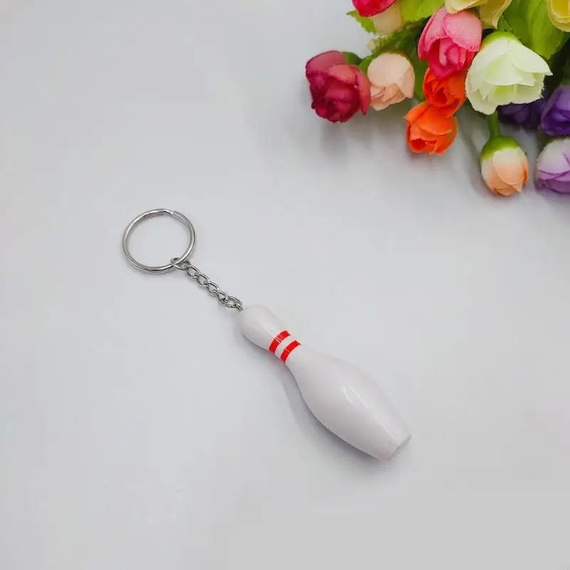 J0MB Bowling Pin Chủ phím cho Bag Backpack Keyring Charm Bowling Mặt dây chuyền Keychain