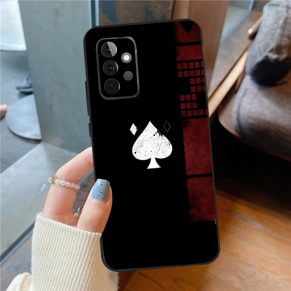 Ace of Spades Poker   Phone Case For SamsungS24,23,22,21,S20 Ultra Pro 10,S30Plus,S9,20lite Ultra Black Cover