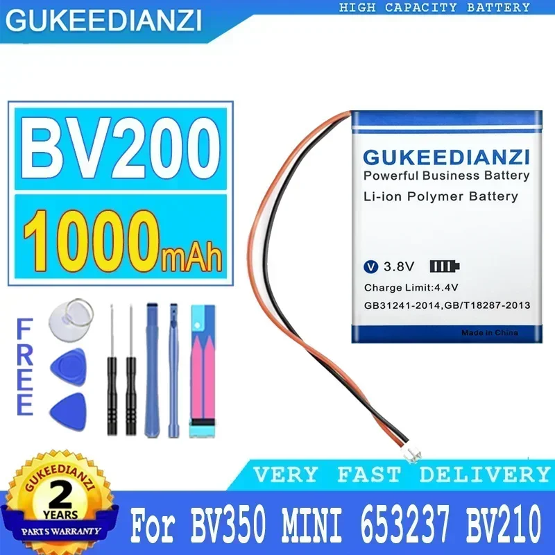 

Rechargeable 1000mAh High Capacity Replacement Mobile Phone Batteries For BV200 BV350 BV210 MINI 653237 Portable Battery