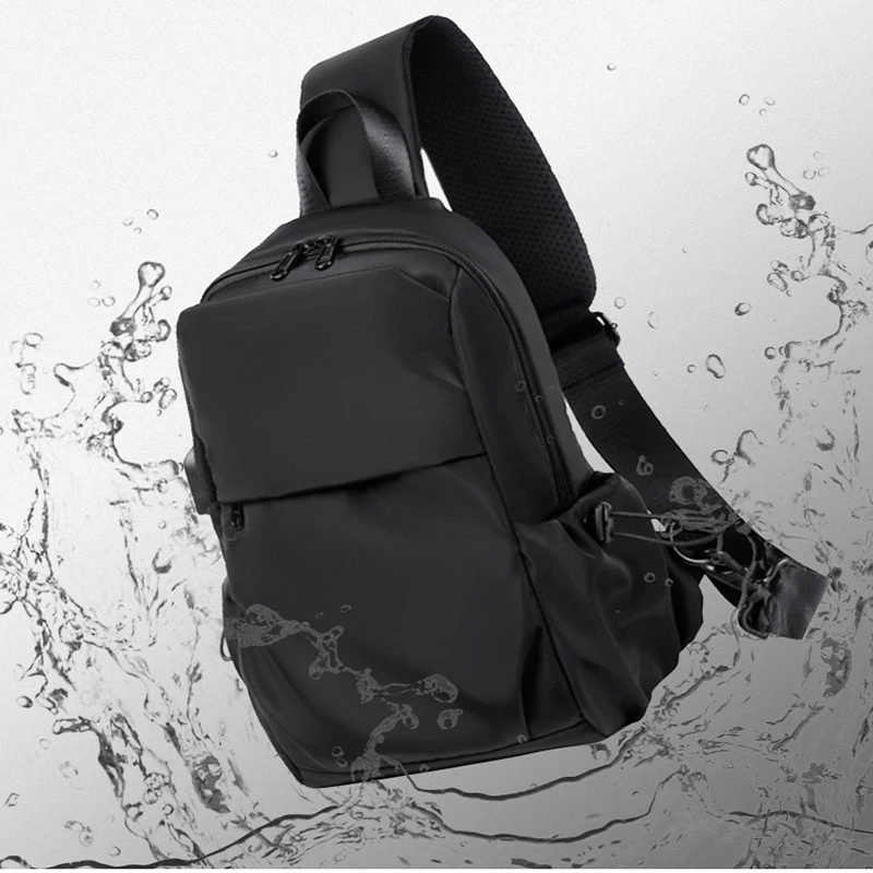 Bolsa de peito masculina nova moda lazer inclinação cruz esportes ao ar livre viagem peito negócios saco à prova dwaterproof água