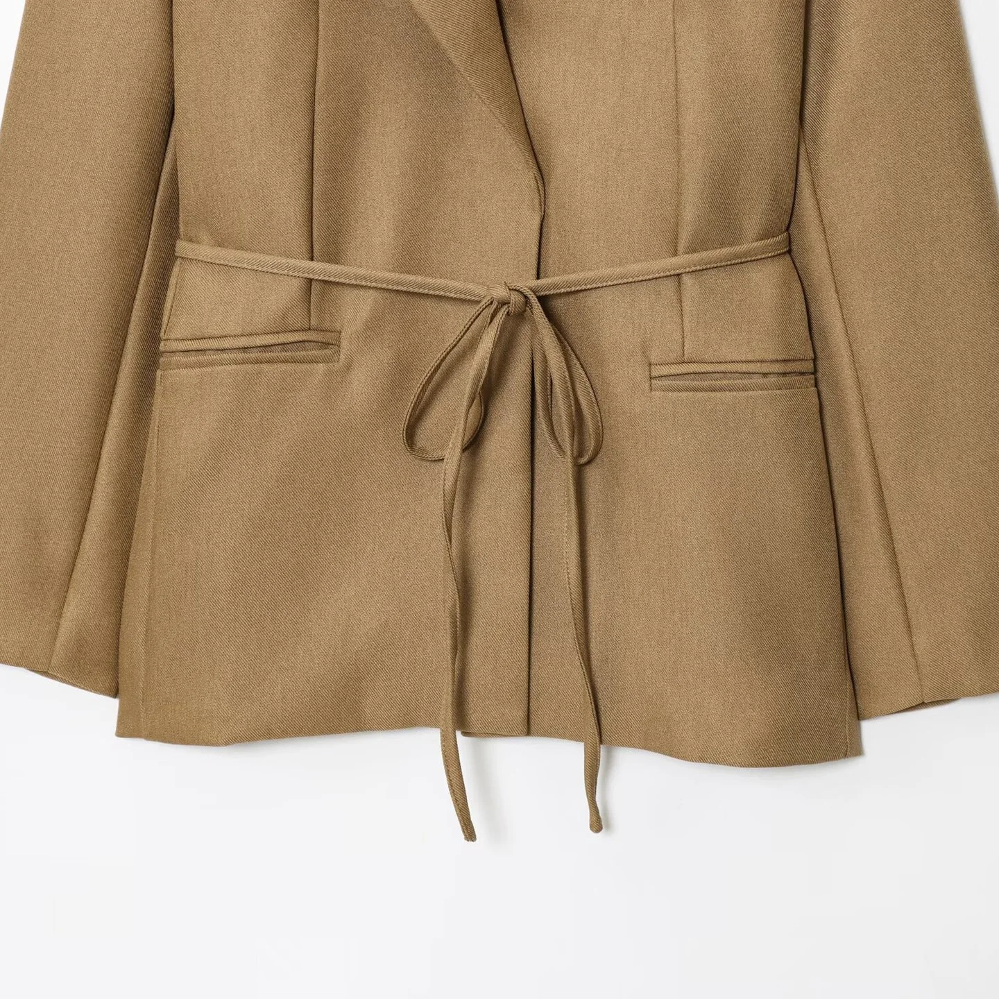 Fashion Women's Long Blazer Coat Temperament All-match Solid Color Leace-up Blazer Coats Tops Female Casual Commuting Clothing