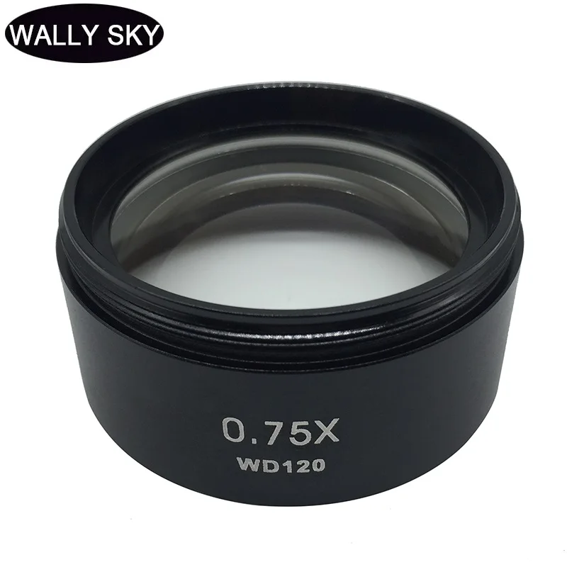 0.3X 0.5X 0.75X 1X 1.5X 2X Barlow AUX Objective Lens Working Distance Auxiliary Lens f/ Stereo Microscope Thread 1-7/8\