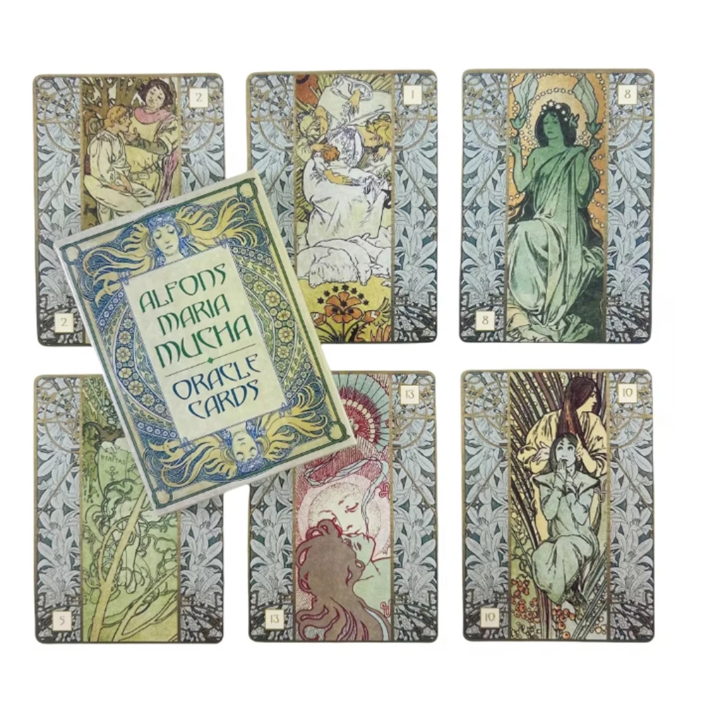 Alfons Maria Mucha Oracle Cards Divination Deck English Vision Edition Tarocchi Gioco da tavolo