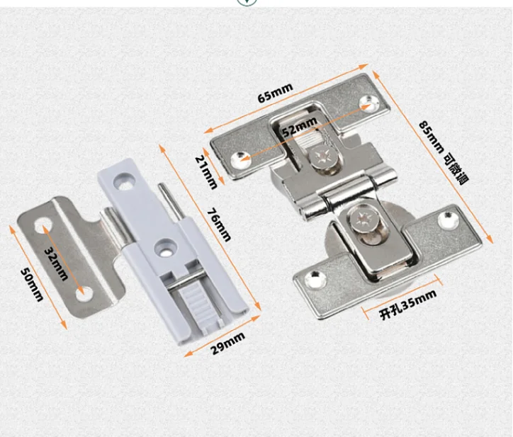 

2pcs Top door cupboard sliding guide Reversal Folding Hinge wardrobe systems Soft close Tracked Hinge