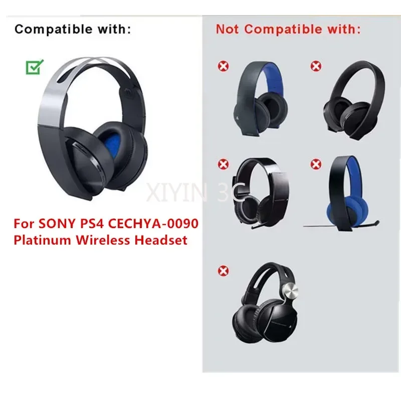 Replacement Soft Sponge Earpad Suitable For SONY PlayStation PS4 Platinum Wireless Headset CECHYA-0090 Headphones Accessories