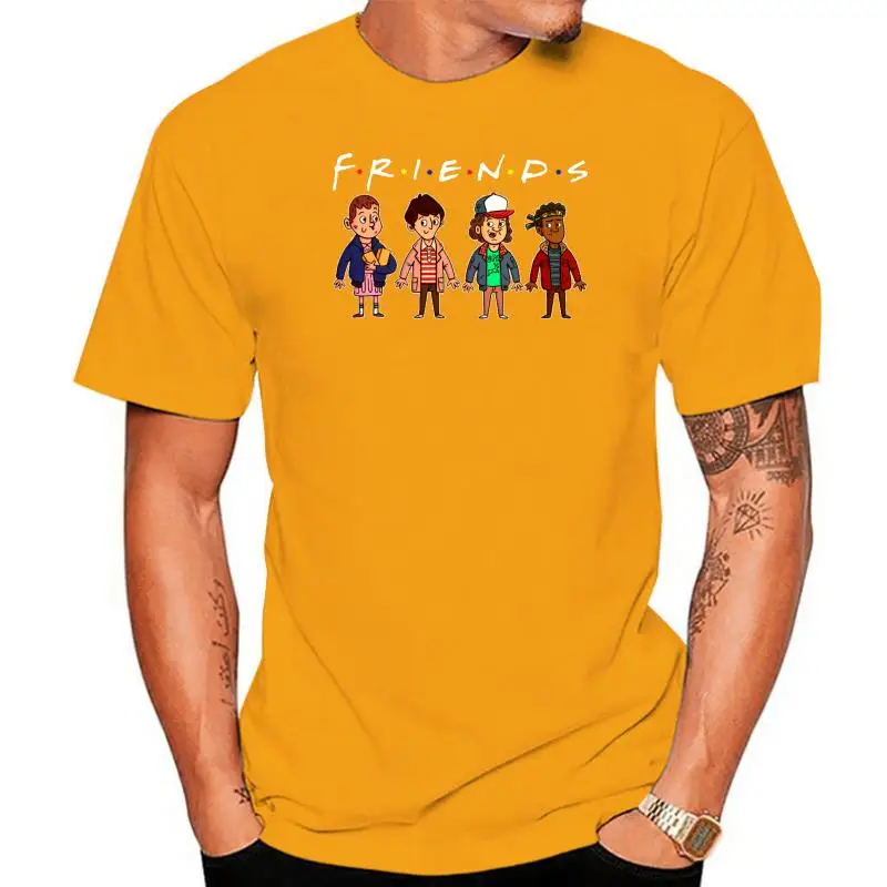 Stranger Friends Parody Chibi Mike Dustin Lucas And Will Black T-Shirt S-3Xl Popular Tagless Tee Shirt