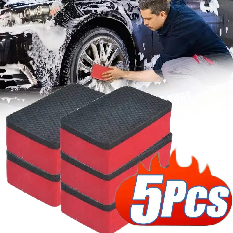 1/2/5 Pcs Car Magic Clay Stick Stain Remover Sponge Block Wax Polishing Pad Nano Sponge Car Cleaning and Maintenance Tools