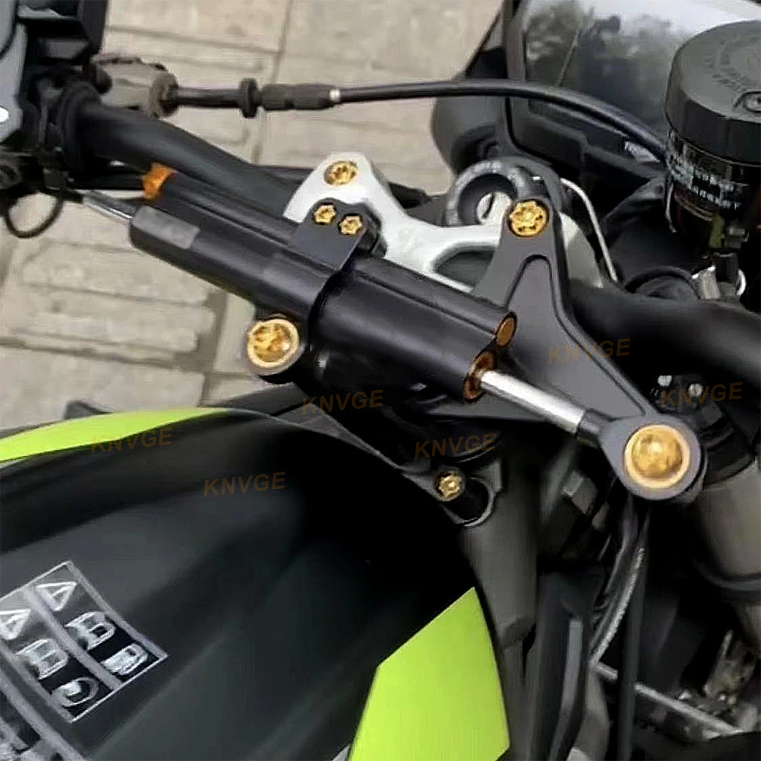 For Street Triple 765R 765RS 1200RS Motorcycle Steering Damper Linear Stabilizer Bracket Mount Support Kit