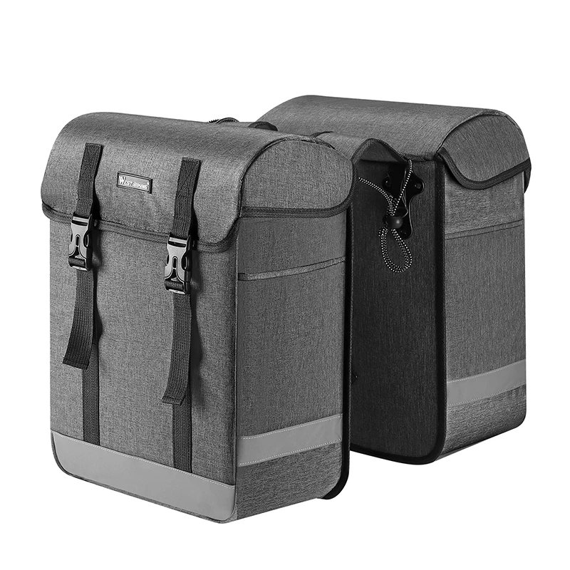 WEST BIKING 33L Große Fahrradtasche Doppelseitige Gepäckträgertasche MTB Rennrad Reisetasche Fahrradgepäckträger-Packtasche