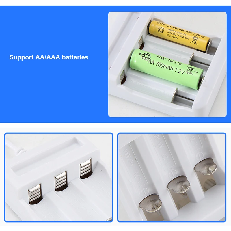 4 Solts Battery Charger Adapter USB Plug Battery Charger For Universal AA/AAA rechargeable Batteries Power Accessories