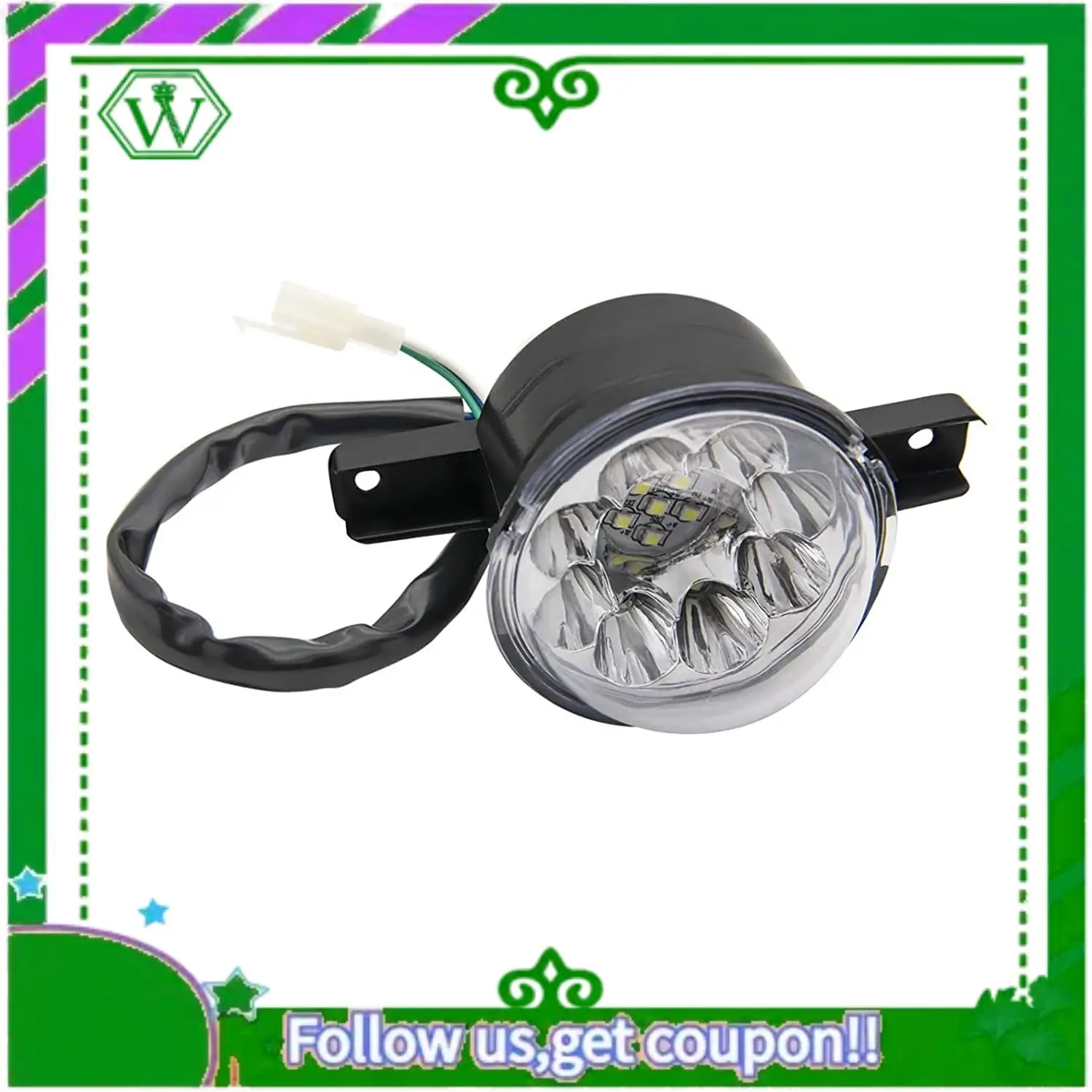 AC34-2Pcs 12 فولت LED ATV الجبهة العلوي 125Cc 150Cc 250Cc 300Cc المصابيح الأمامية للصينية Taotao JCL Baja Yamoto Kazuma Roketa