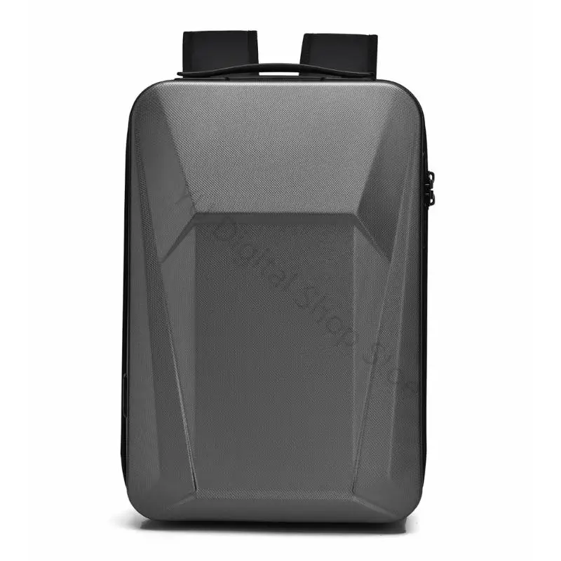 96BA Computer-Tragetasche für 15,6-Zoll-Laptop-Rucksack, geformte Schalenfront, Schlossdetail, Gepäckgriffband, Reisen und Büro – Detail 8