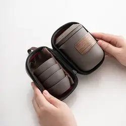 Outdoor Teapot Set Portable Travel Tea Set with High Temperature Resistant Ceramic Teapot Teacups Ideal for On-the-go Tea Lovers