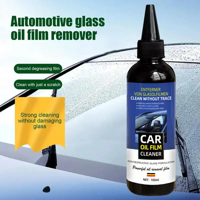 100ML Auto Glass Stripper Oil Film Cleaner Water Spot Remover Car Windshield Cleaner Liquid Window Glass Wiper Oil Film Agent