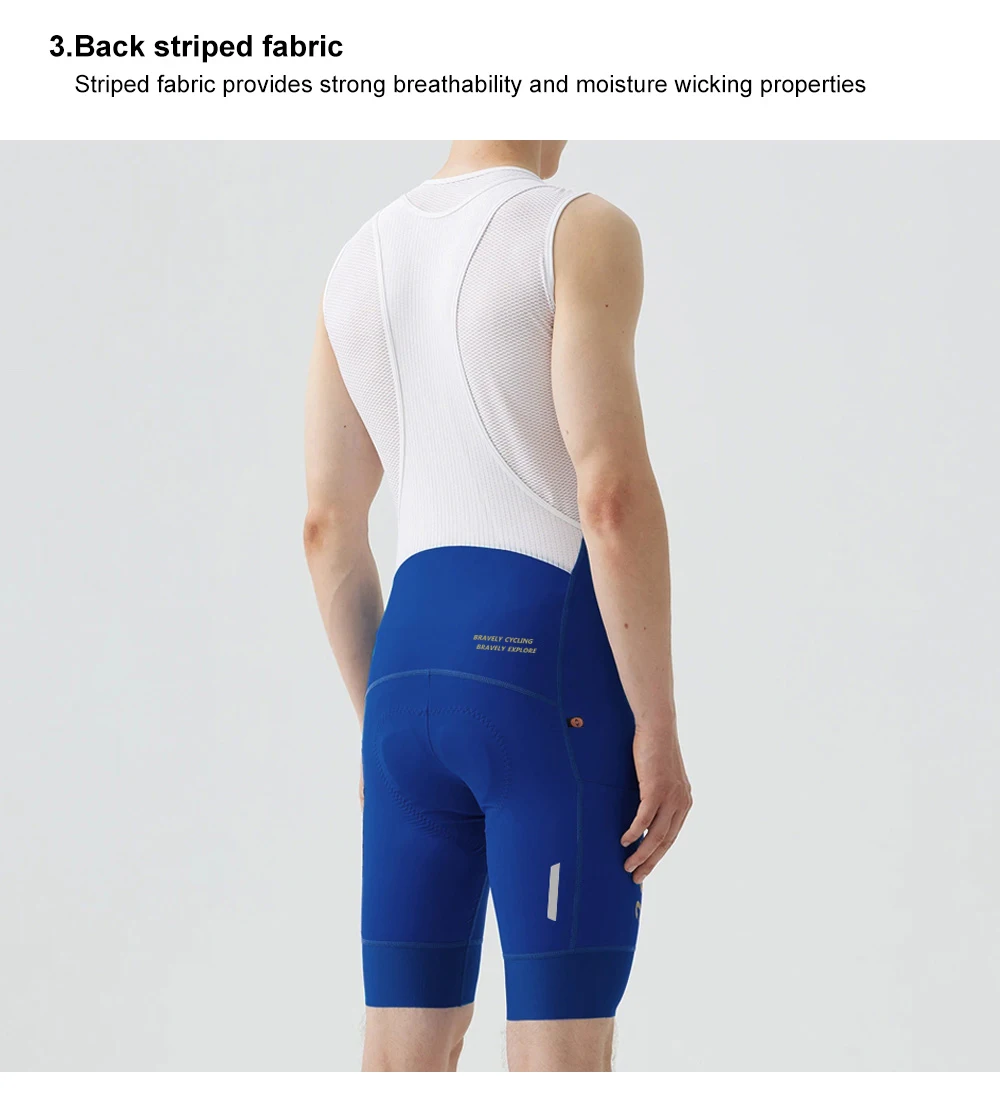 BCBE-ING Herren RACE Radsport-Trägerhose Italien 7Hour Elastic Interface 120kg Dichte Polster Leichtgewicht Schnelltrocknend Atmungsaktive Trägerhose – Detail 8