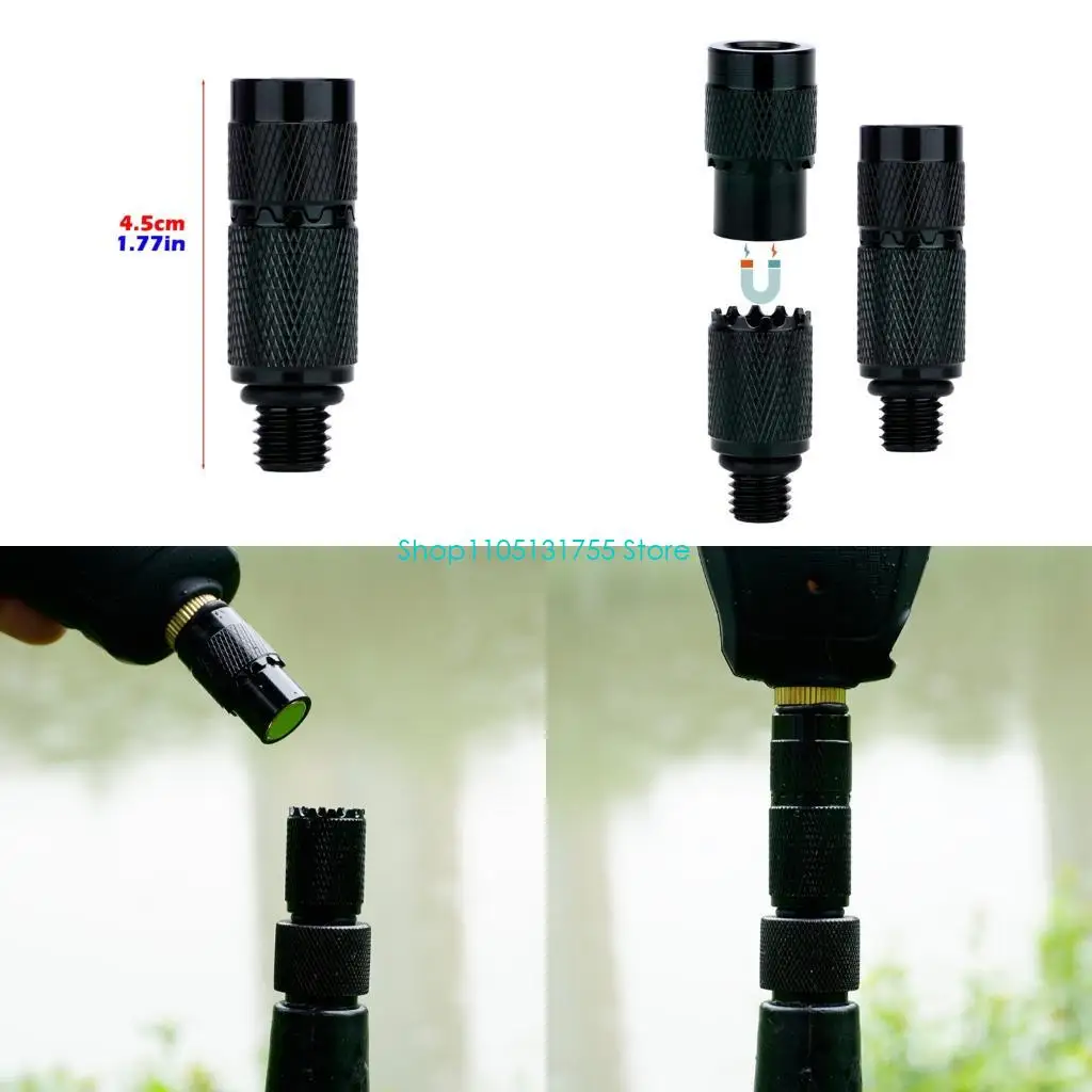 

K0EF 2Pcs Aluminum Alloy Fishing Rod Pods Connector Quickly Release Fishing Alarm Connector Removable Fishing Tackle