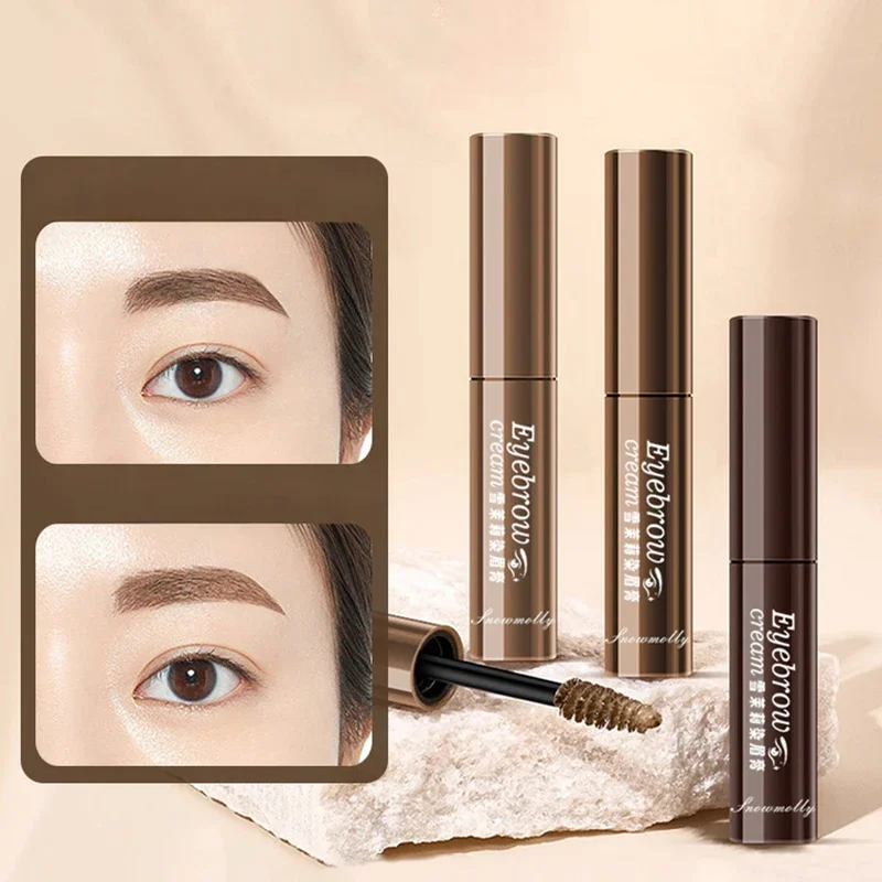 3 colori Tinta per sopracciglia Impermeabile a lunga durata Liquido Enhancer Tintura Gel per sopracciglia Crema Marrone Mascara naturale Tinta Trucco Cosmetici