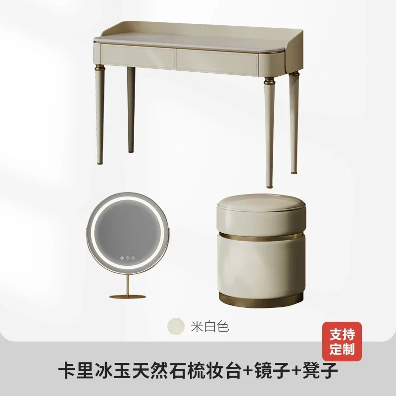 Simple dresser bedroom natural luxury stone marble high-end Italian fashion designer light luxury makeup table