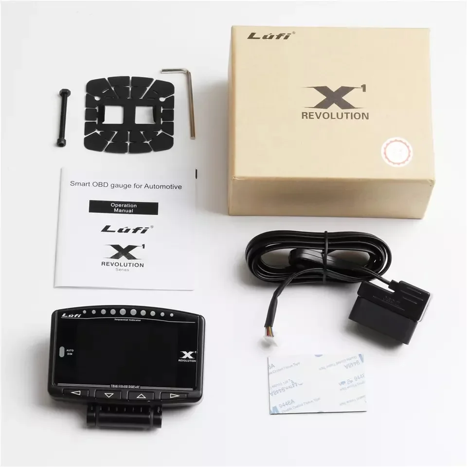 Lufi X1 OBD2 Digitales Messgerät Turbo-Boost Öldruck Wassertemperatur für Auto Luftdrehzahl Kraftstoffgeschwindigkeit EXT Ölmesser OBD HUD-Anzeige – Detail 22