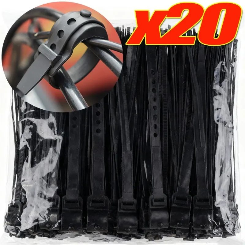 Motorcycle Adjustable Universal Cable Ties Torch Clutch Cable Brake Tie Household Elastic Cables Organizer Fixed Cables Ties