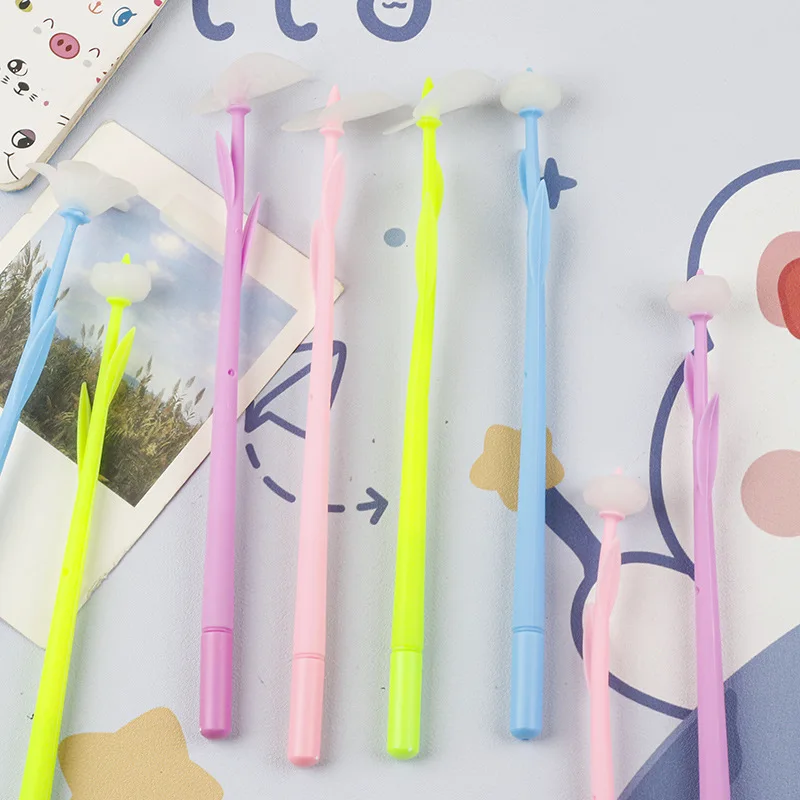 Creative Flowers Sunshine Color Changing Neutral Pen Tulip Student Black Brush School Writing Tools Stationery