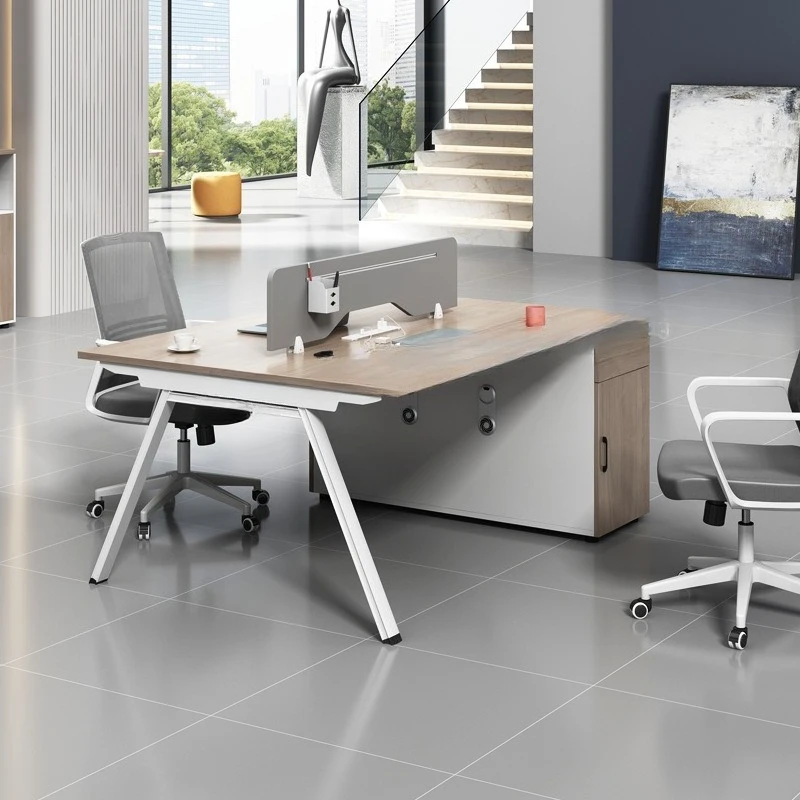 

Staff office desk and chair combination 4-person screen workstation simple modern office computer staff card seat