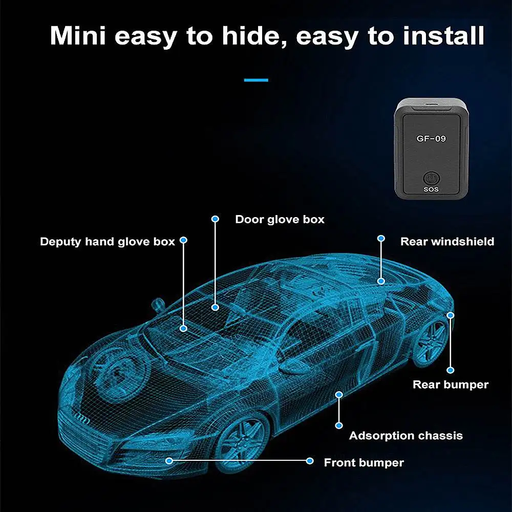 GF09 Mini GPS Locator APP Remote Control Anti-lost Device for Car/Kid/Elder WiFi LBS AGPS Precision Location Vehicle Historical