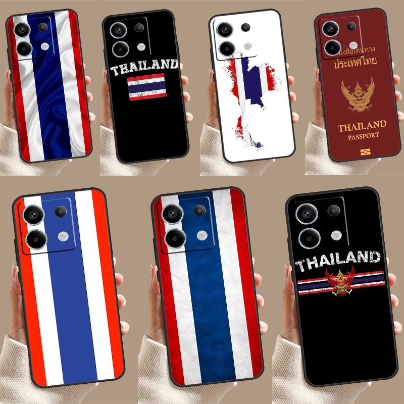 Thailand Flag Map Case For Xiaomi Redmi Note 11 12 13 Pro 8 9 10 Note 12S 11S 10S 9S Redmi 13C 10C 12C Cover