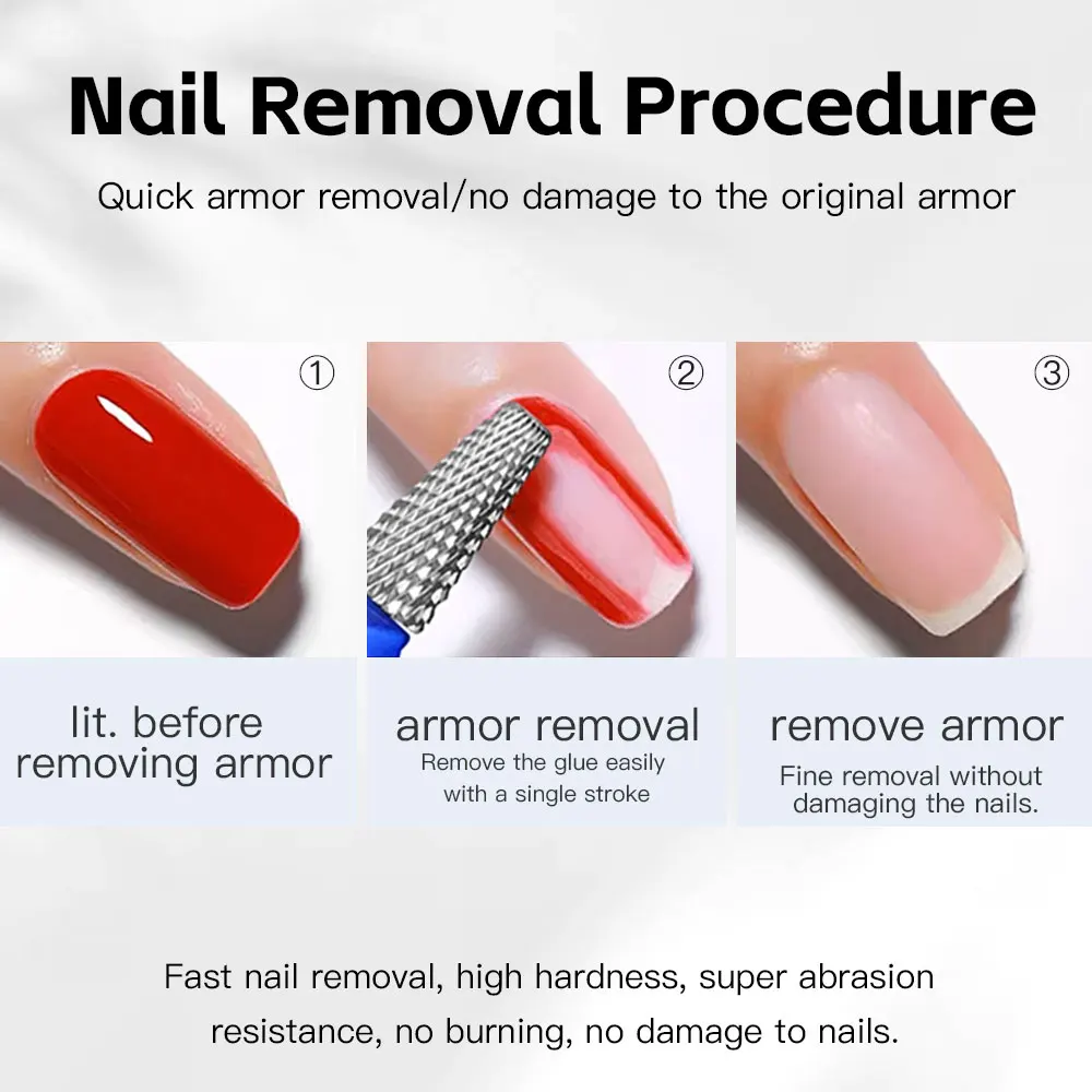 6Pcs Nail Drill Bits Set Diamond Carbide Cuticle Remover Pedicure Tools Gel Polish Professional Nail Art Accessories Kit