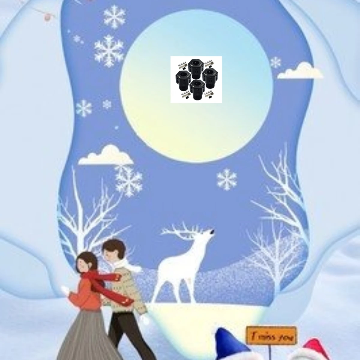 

GPM Alloy 7075 Hex Adapters For TRAXXAS Sledge 1/10 W/Wide Maxx E-Revo VXL 2.0 86086-4