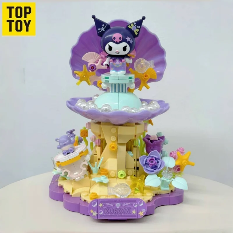 บล็อกตัวต่อ TOPTOY Sanrio Kuromi Secret Realm Elf Series Cinnamoroll อนุภาคขนาดเล็กเด็กผู้หญิงประกอบของเล่นชุดวันหยุดของขวัญ