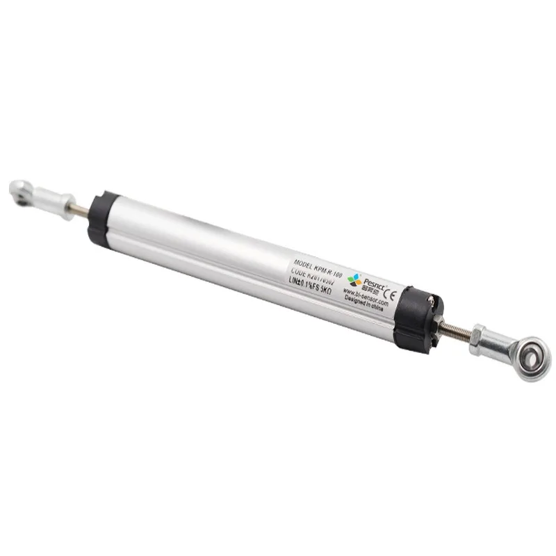 Large tube linear displacement transducer miniature articulated prestressed jack equipment mechanical resistance ruler