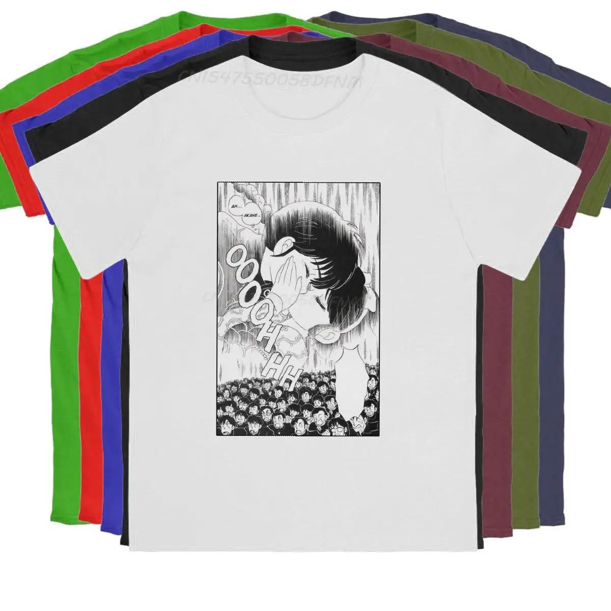 Ranma and Akane Kiss Classic Men\'s T-shirts Ranma Malega Promotion Tee Shirt Men T Shirts Camisas T-Shirts Pure Cotton Oversized