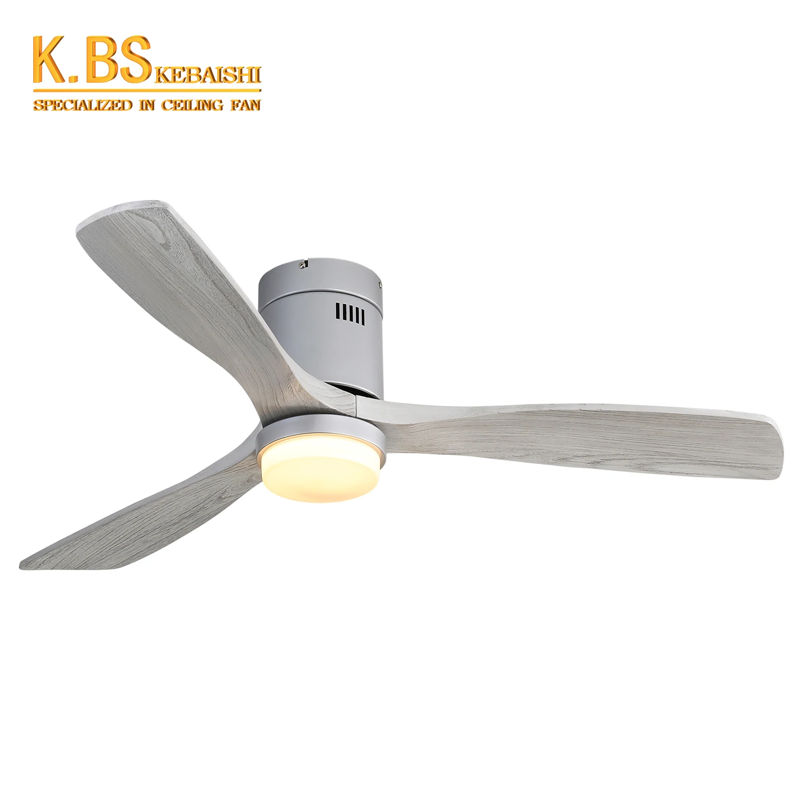 

High Quality Antique Ceiling Fans 52 Inch Wood Blade Energy Saving Bldc Ceiling Fan With 18W LED Light