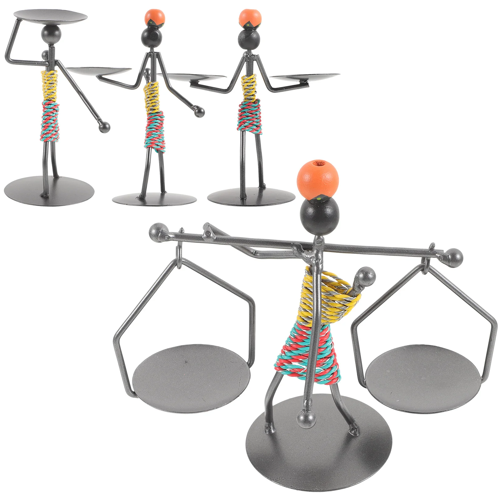 

4 Pcs Candlestick Table Decoration Statue Holder Centerpieces for Hemp Rope Holders