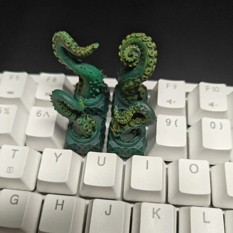 Custom Magnet Keycap DIY Keyboard Caps Octopus Tentacle Gothic Style Decorative Key Cap for Mechanical Keyboard Halloween Gift