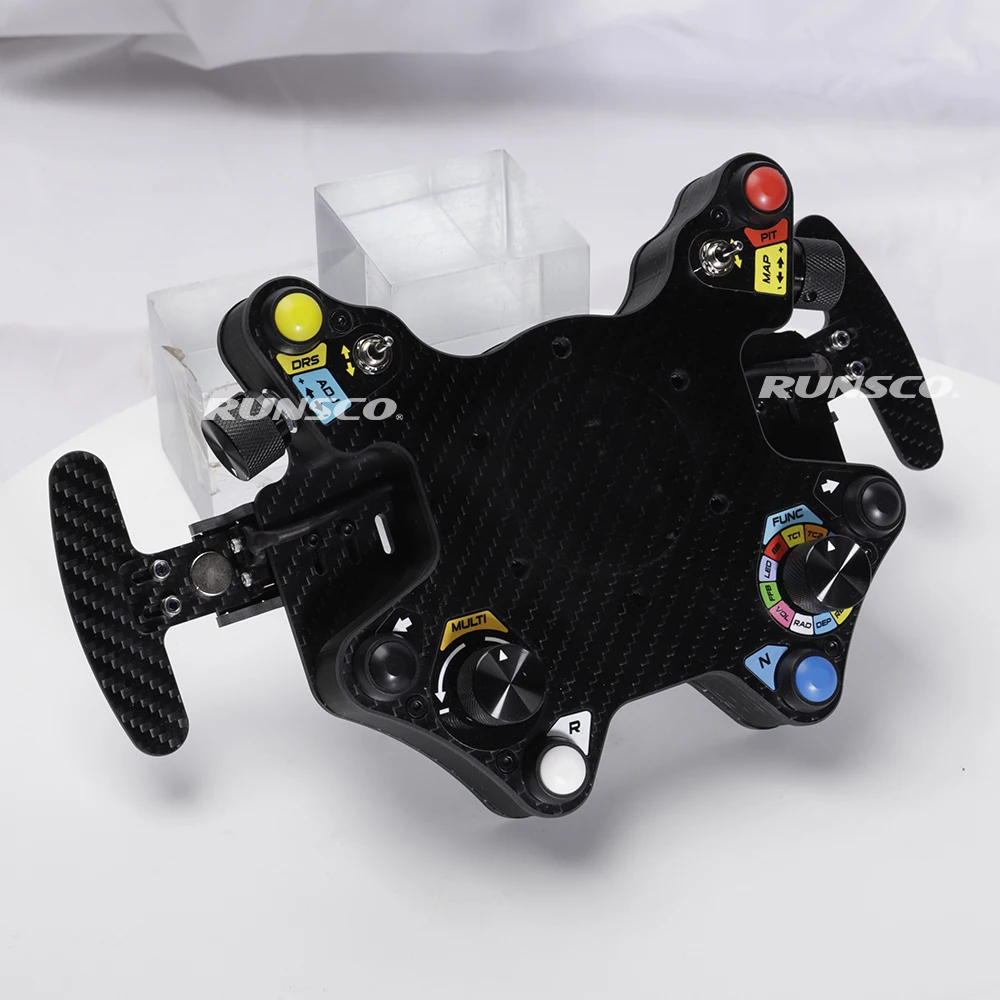 320mm Flat Steering Wheel And Sim Hub Sport Racing Game Steering Wheel Control Suede 70MM PCD