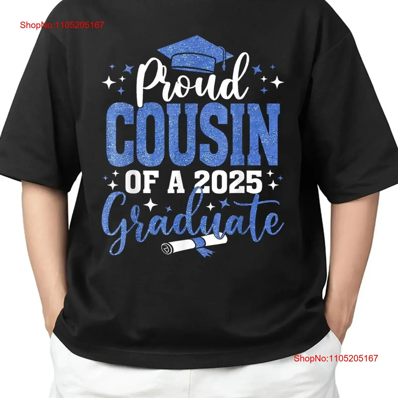 Proud Cousin Of A Class 2025 Graduate Senior Adult S 4XL T Shirt vintage Washed graphic homme Breathable Top For Everyday Wear