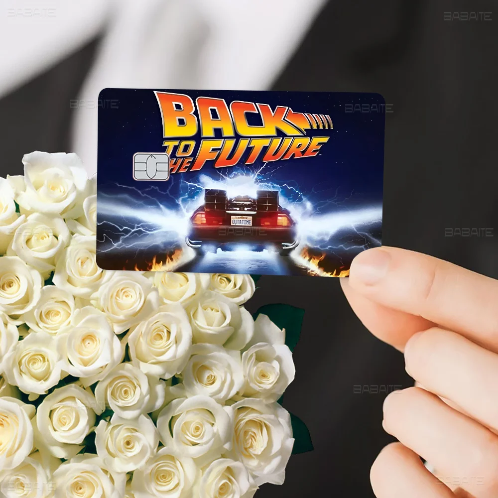 Back To The Future Various Anime Bank Credit Cards Bus Pass Stickers Cool Decoration Waterproof Stickers Collection Toys Gifts