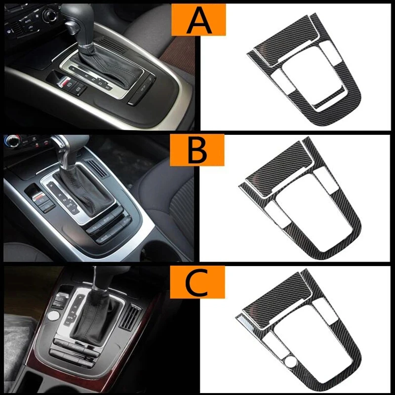 Real Carbon Fiber Center Console Gear Shift Panel Cover Frame Trim For Audi A4 B8 A5 2009 2010 - 2016/ Q5 2010-2018