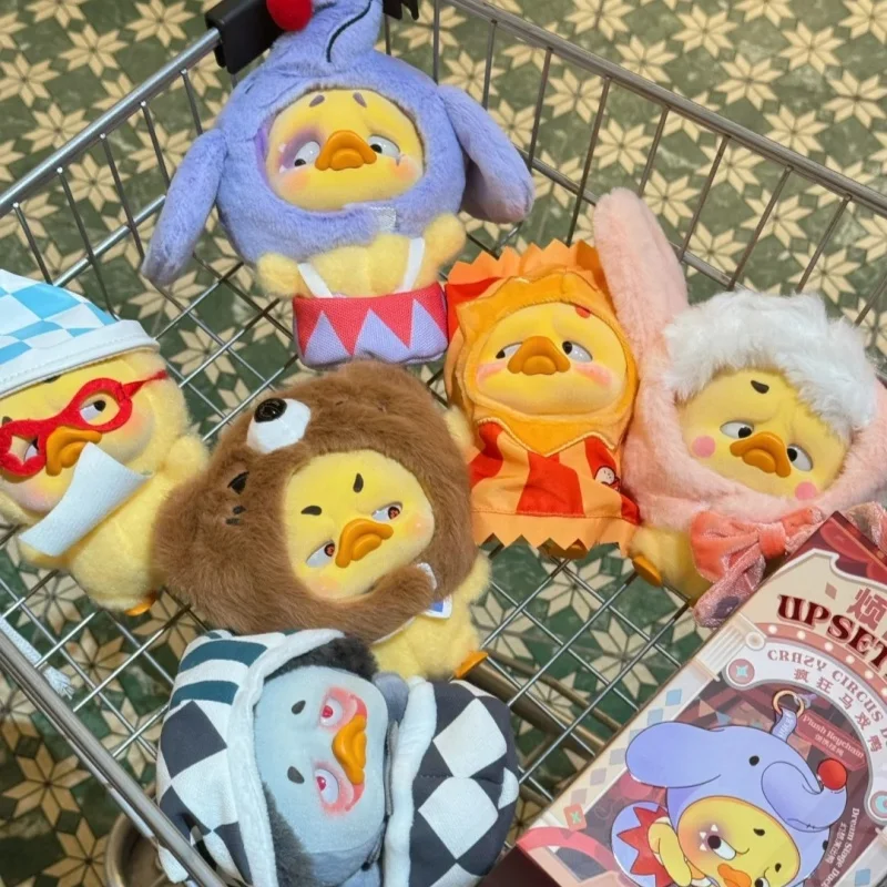 حقيقي Upsetduck V4 مجنون السيرك بطة سلسلة الفينيل الوجه صندوق أعمى Upsetduck لعبة صندوق غامض هدية لطيف أفخم دمية جمع